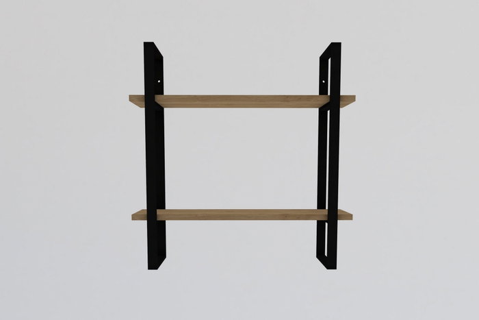 Hanah Home Estantería de Pared Roble Zafiro y Negro Hanah Home Estantería de Pared Roble Zafiro y Negro